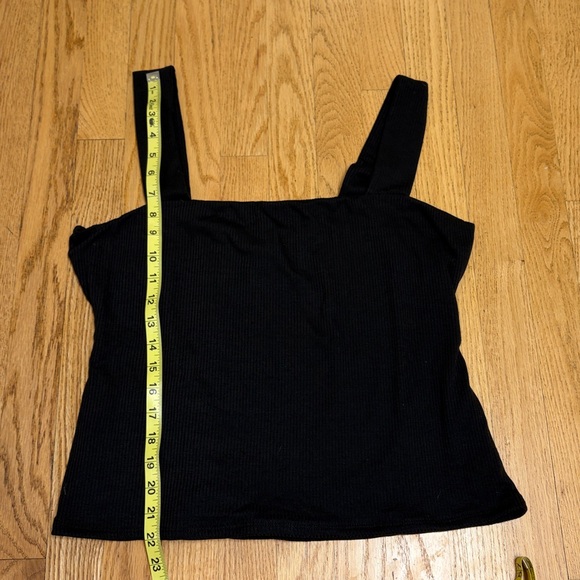 Evereve Henri Rib black square neck tank size XL NWT - Picture 7 of 7